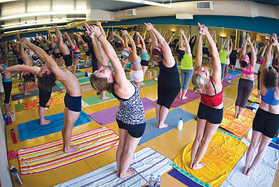 mountain yoga sandy photo