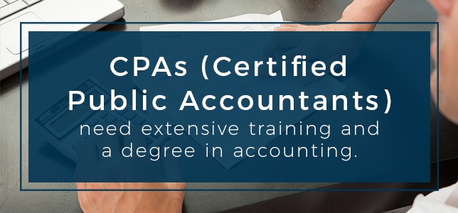 Differences Between Bookkeepers, Accountants and CPAs