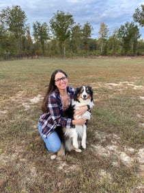 Alyssa Hunter and her dog