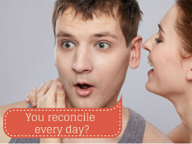 woman speaking in man's ear