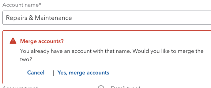 merge the accounts