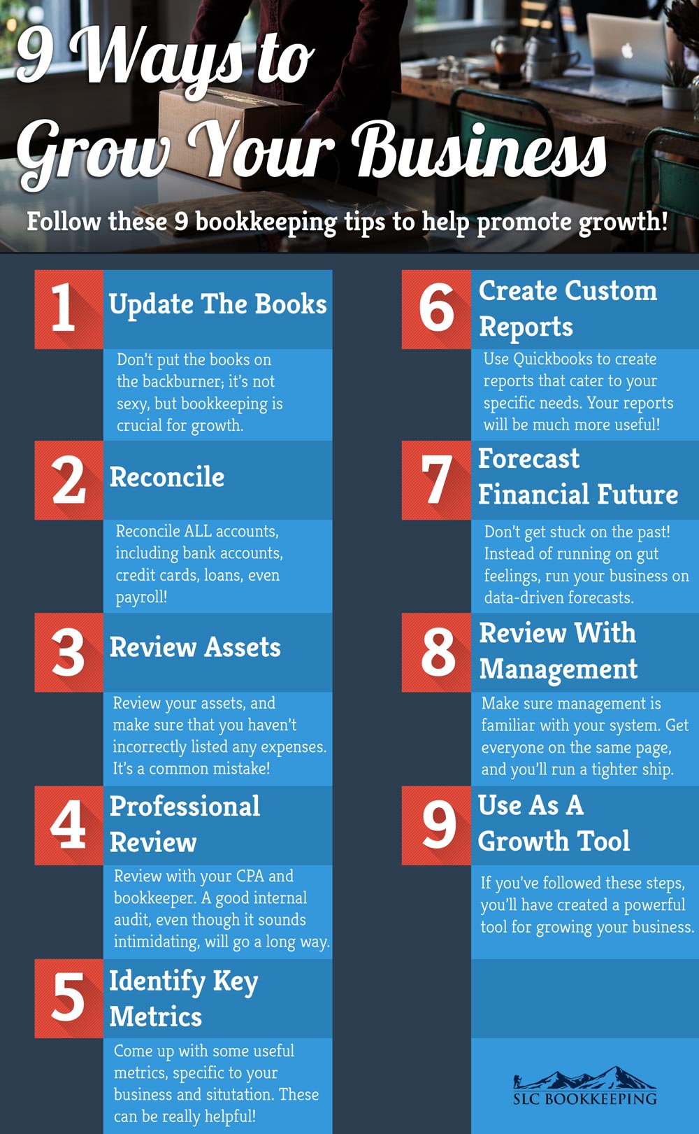 [Infographic] 9 Bookkeeping Tips to Promote Small Business Growth